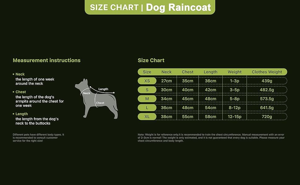 Gleepurr Full Coverage Small Dog Raincoat