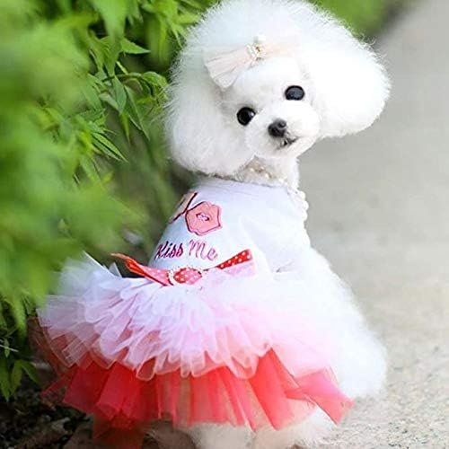 Small Dog Clothes for Girls Puppy Dresses Dog Clothe Tutu Dress for Girl Dog Puppy Clothes for Small Dog Outfits M