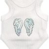 41ukL8Vo8JL._AC Cute Dog Clothes, Ribbed Tank Top T Shirt for Small, Medium or Large Pets, Breathable & Soft Cotton Blend (White, M)