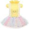 510d4n6IHlL._AC_SL1500 Small Dog Harness Dress Pink Cute Rainbow Tutu Dresses for Dogs Princess Summer Puppy Dog Dress for Small Dogs Girl Cat Dresses Clothes for Cats Only Shih Tzu Chihuahua Dog Clothes, Small