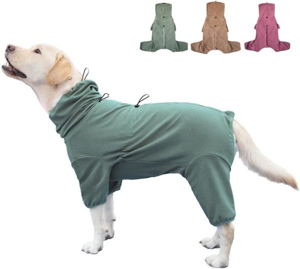 Dog Jumpsuit, Extra Large Stretch, 6XL, Yellow-Green Bar, for Medium-Sized, Adult Dogs, Surgical Recovery Dog Clothing, Polyester