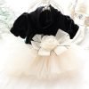 Dog Wedding Dresses for Small Dogs Skirt Lolita Puppy Clothes Princess Costume Pet Girl Cat Cute Bow Lace Coat Outfits Summer Costumes (M,Black-White)