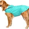 Dog Raincoat with Adjustable Belly Strap and Leash Hole - Hoodie with Reflective Strip - Waterproof Slicker Lightweight Breathable Rain Poncho Jacket for Medium Large Dogs - Easy to Wear, Yellow 5XL