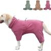 51Acs425ZUL._AC_SL1001 Pet Pajamas for Large Dogs,Extra Large Stretch, Suitable for Adult Dogs, Medium-Sized Dogs, Large Dogs Jumpsuit Four-Legged Dog Clothes, Surgical Recovery Dog Clothing. (Green Color, 4XL)