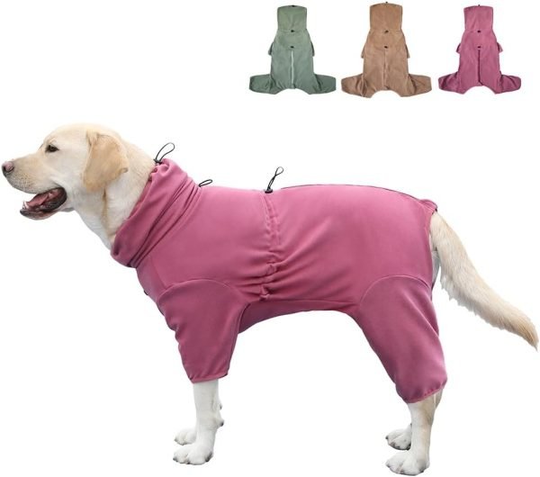 51Acs425ZUL._AC_SL1001 Pet Pajamas for Large Dogs,Extra Large Stretch, Suitable for Adult Dogs, Medium-Sized Dogs, Large Dogs Jumpsuit Four-Legged Dog Clothes, Surgical Recovery Dog Clothing. (Green Color, 4XL)