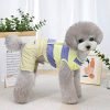 Dog Shirt Clothes T Shirts Stripe Shirts 4 Legs Casual Shirt Overalls Cool Summer Onesie Tank Top Vest Dog Shirts for Small Dog Puppy Cat (Yellow, L)