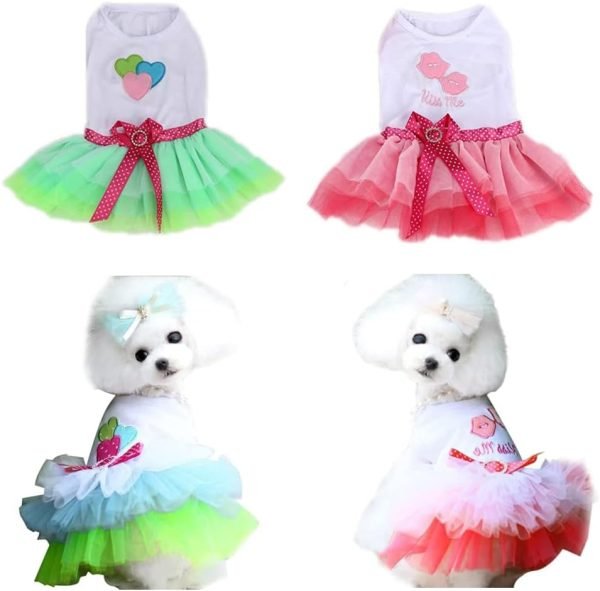 Dog Dresses Puppy Clothes for Small Dog Outfits Small Dog Cothes Female Yorkie Tutu Dress