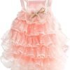 Dog Wedding Dresses for Small Dogs Lolita Clothes Princess Skirt Cat Costume Lace Star Pet Girl Cute Coat Outfits Summer Costumes (S,Pink)