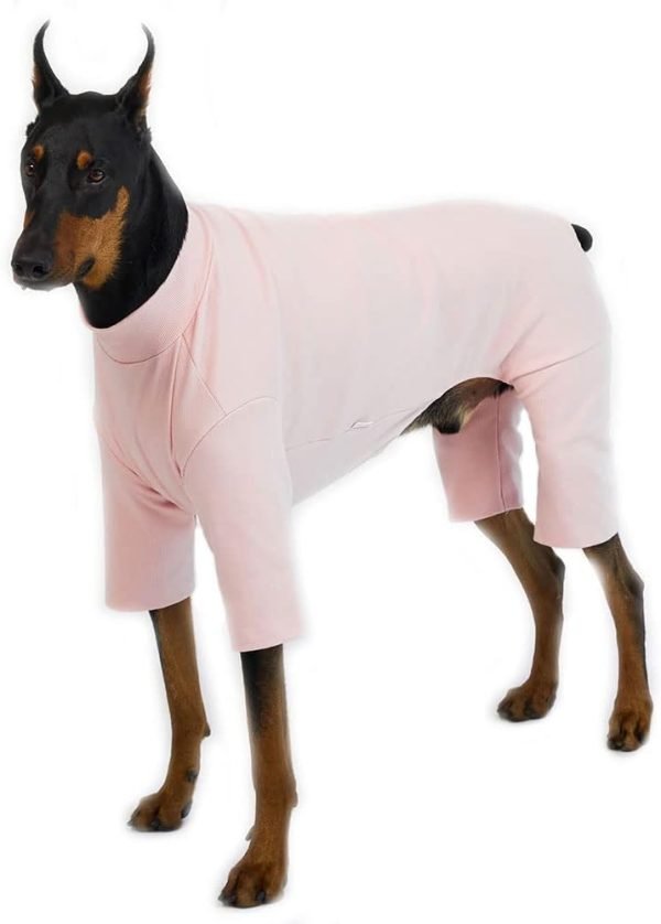 Basic Soft Dog Pajamas for Small Dog Onesie Doggie Jammies Dog Shirt Stretchable Dog Jumpsuit Bodysuit pjs (Small, Basic Mustard)