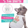 51HElW2rp Cute Dog Clothes, Ribbed Tank Top T Shirt for Small, Medium or Large Pets, Breathable & Soft Cotton Blend (White, M)