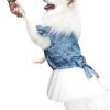 51JvYmn7nML._AC_SL1500 Polka Dot Big large Dog Princess Dress Tutu Skirt Golden Retriever Pitbull Summer Dog Clothes Hoodie Costume (XXXL, Blue)
