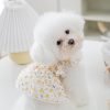51KBIiBwjpL._AC_SL1000 Floral Dress Pet Dog Clothes Cat Fresh Hollow Clothing Dogs Small Chihuahua Sweet Summer White Breathable Girl Boy Chihuahua