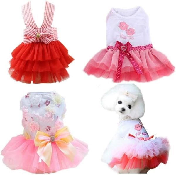 Dog Dresses Puppy Clothes for Small Dog Outfits Small Dog Cothes Female Yorkie Tutu Dress