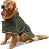 Dog Raincoats- Large Dogs Cold Weather Jackets Windproof Coat Reflective - Winter Dog Rain Coat Poncho with Dog Poop Bag Holders & Front Pocket- Size L to 4XL - Black- XL
