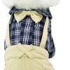 Dog T Shirt Dog Shirt Clothes Collar Plaid Shirt Bow Tie 4 Legs Casual Shirts Jumpsiut Cool Summer Autumn Tank Top Vest for Small Dog Puppy Cat (Blue-Black, S)
