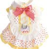 51OELM7IkpL._AC Dog Princess Dresses for Small Dogs Lolita Clothes Costume Pet Hoodies Girl Cute Coat Outfits Spring Costumes (S,Yellow)
