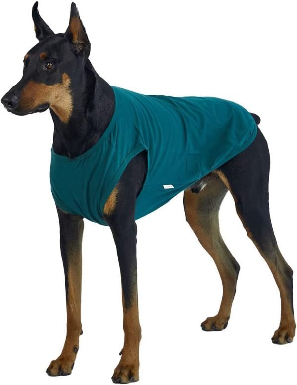 Dog Sleeveless Tank Top Cotton Shirts for Dogs Plain Sleeveless T-Shirts Soft Breathable Cool Dog Shirt pet Clothes (4X-Large, Red)