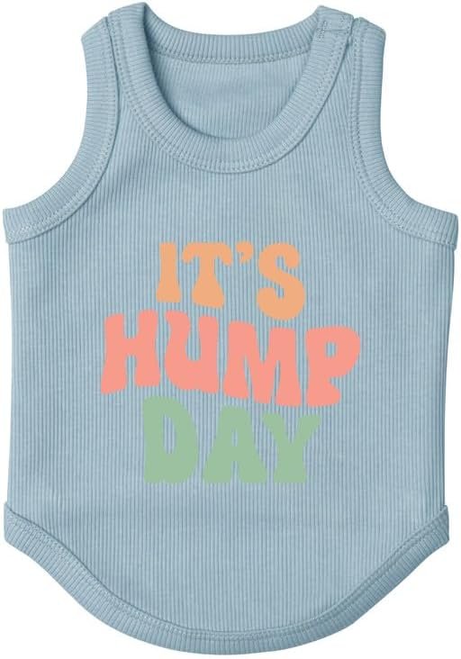 51dVsvZcUqL._AC Cute Dog Clothes, Ribbed Tank Top T Shirt for Small, Medium or Large Pets, Breathable & Soft Cotton Blend (White, M)