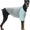 Dog Shirt for Small and Large Dogs Raglan Cotton T-Shirts Soft Breathable Dog Shirts pet Clothes Gray Series (Large, Gray/Mint)