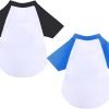 Dog Clothes for Small Dog, Breathable Stretchy Dog Raglan Shirt, Soft Comfortable Cat Puppy Kitten Pet Apparel Outfits (S（1-4lb）, Orang Blue & White Pink)