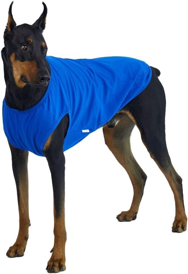 Dog Sleeveless Tank Top Cotton Shirts for Dogs Plain Sleeveless T-Shirts Soft Breathable Cool Dog Shirt pet Clothes (4X-Large, Red)