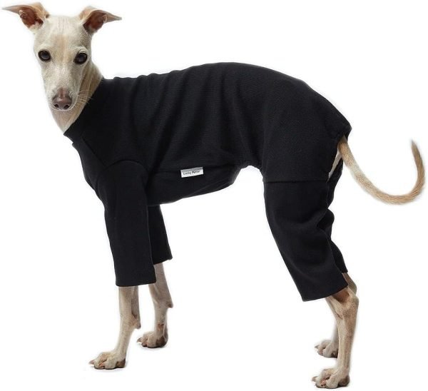 Basic Soft Dog Pajamas for Small Dog Onesie Doggie Jammies Dog Shirt Stretchable Dog Jumpsuit Bodysuit pjs (Small, Basic Mustard)