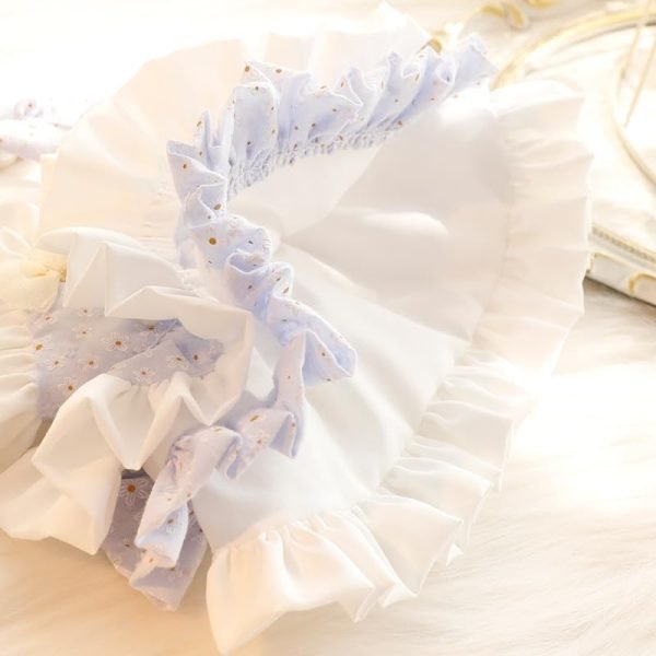 Dog Princess Dresses for Small Dogs Lolita Clothes Flower Puppy Costume Pet Suspenders Girl Cute Bow Lace Coat Cat Floral Outfits Summer Costumes (M,Blue)