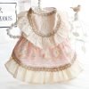 51kA-8lwJBL._AC Dog Princess Dresses for Small Dogs Cat Lolita Lace Bow Clothes Bunny Costume Pink Pet Girl Cute Coat Outfits Spring Costumes Summer (M,Pink Bunny)