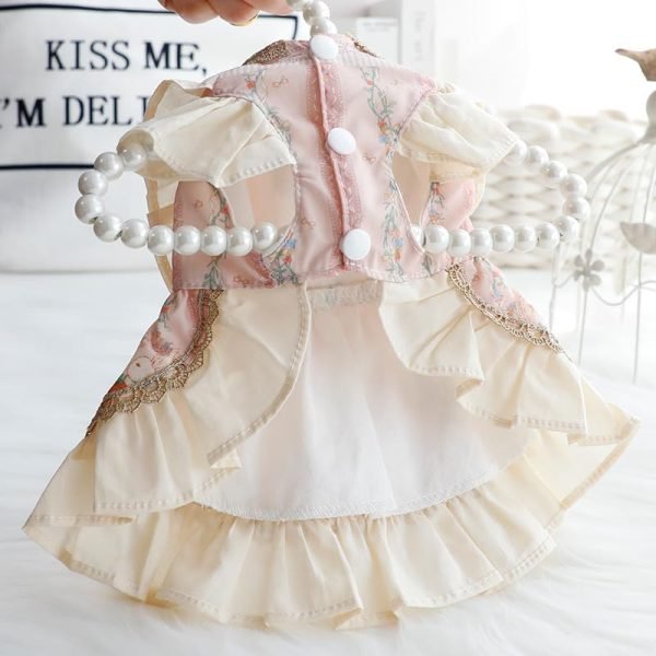 51pGtXERwyL._AC Dog Princess Dresses for Small Dogs Cat Lolita Lace Bow Clothes Bunny Costume Pink Pet Girl Cute Coat Outfits Spring Costumes Summer (M,Pink Bunny)