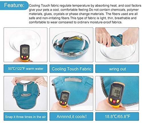 Cooling Harness Vest for Dogs French Bulldog Summer Cooling Vest Outdoor Dog Jacket Safety Reflective Vest Cooler Jacket Sun-Proof Pet Coat Vest for Frenchie(M)