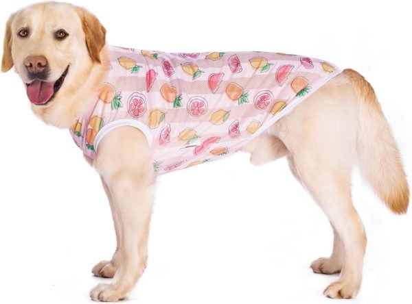 Pet Clothes,Dog Summer T-Shirt Cool Breathable Sunscreen Dog Vest Clothes Outfit Costume for Medium Large Dogs Camouflage 4XL