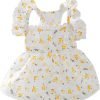 610rOfn_iL._AC_SL1500 Dog Dress Soft Breathable Puppy Dresses Elegant Princess Lace Floral Pet Dress with Sunflower for Small Dog