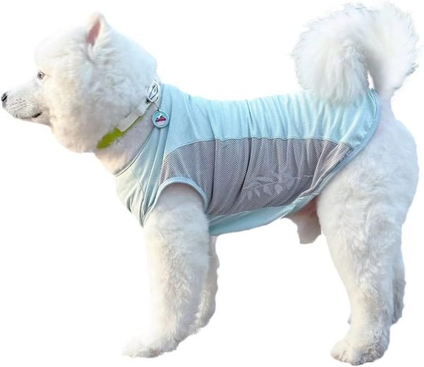 Dog Cooling Vest,Summer Cooling Jackets for Dog,Lightweight Dog Cooling Shirt,Evaporative Microfiber Dog Sun Shirt,Suitable for Medium and Large Dogs Outdoor Walking (Pink, 9XL-55-66 lbs)