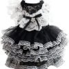 6117NVPTgBL._AC Dog Wedding Dresses for Small Dogs Lolita Clothes Princess Cat Costume Lace Black Pet Girl Cute Coat Outfits Summer Costumes (M,Black)