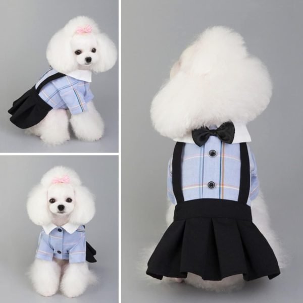612Na-2PPBL._AC_SL1500_3a1b1811-4bc2-4790-a619-f671c83e8def Yellow Dog Overalls Pet Couples Dress Pant Plaid Puppy T-Shirts Jumpsuit Clothes for Small Medium Dogs Cats for Party Birthday, M