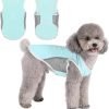 UPF 50+ Sun Protection Dog Shirt,Quick-Dry Soft Dog Clothes for Medium Dogs Boy, Breathable Lightweight Dog Tshirts with Reflective Strip Sleeveless Dog Vest Pet Apparel Cat Outfit