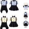 615iGXnfzHL._AC_SL1500_cd5a3efa-c6db-48bb-8714-9ff867267bee Yellow Dog Overalls Pet Couples Dress Pant Plaid Puppy T-Shirts Jumpsuit Clothes for Small Medium Dogs Cats for Party Birthday, M