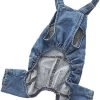 Pet Dog Denim Clothes Small Dogs Cowboy Overalls Classic Puppy Vintage Clothes Cat Apparel-XL