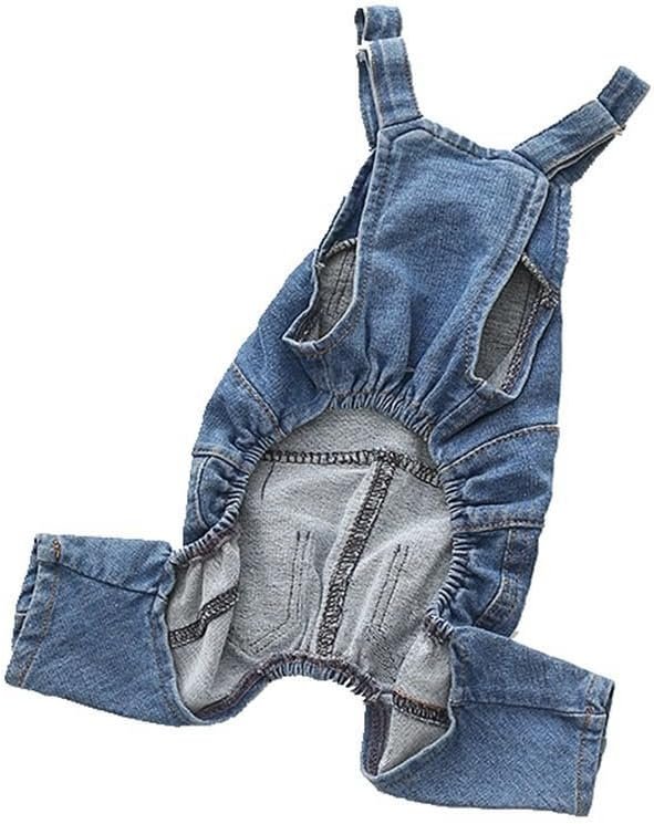 Pet Dog Denim Clothes Small Dogs Cowboy Overalls Classic Puppy Vintage Clothes Cat Apparel-XL