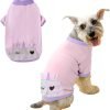 Dog T-Shirts 100% Cotton Soft Puppy Clothes Cute Prints Dogs Pocket Shirt for Small Dogs (Small PinkCat)