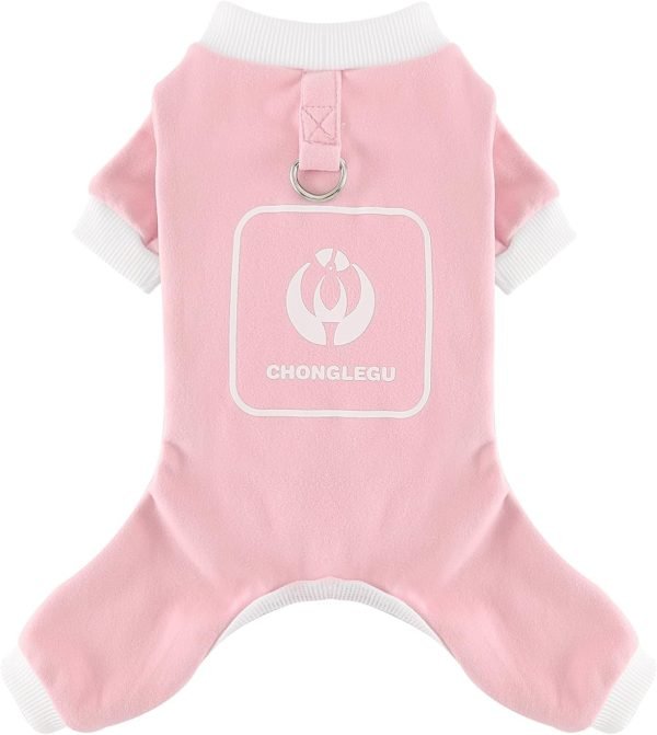 Dog Pajamas Dog Pjs with D-Ring Summer Puppy Clothes for Small Dogs Girl Boy Spring Summer Pet Onesie Jumpsuit Cute Cat Outfit Apparel for Chihuahuh Yorkie(Pink,X-Small)