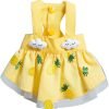 Dog Dresses Yellow Pineapple Small Puppy Dress Spring Summer Girls Lightweight Pet dresses