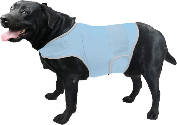 Dog Anxiety Vest, Comfort Dog Anxiety Relief Coat, Breathable Dog Calming Vest for Thunderstorm, Travel, Fireworks, Vet Visits (M,Light Grey)