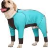 Dog Jumpsuit for Medium Large Dogs，4 Legged Recovery Dog Onesie Large Size Dog,Waterproof Blue Zip Up Dog Clothes,Big Dog Pajamas Pjs Gifts Girl Boy,Full Belly (Blue, 36)