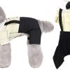 61By94yB6sL._AC_SL1500 Yellow Dog Overalls Pet Couples Dress Pant Plaid Puppy T-Shirts Jumpsuit Clothes for Small Medium Dogs Cats for Party Birthday, M
