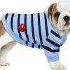Pet Dog Striped T-Shirt Dogs Cats Cotton Vest Spring Summer Pet Apparel Tee Shirt Suitable for Small and Medium Large Pets French BullDog Bichon