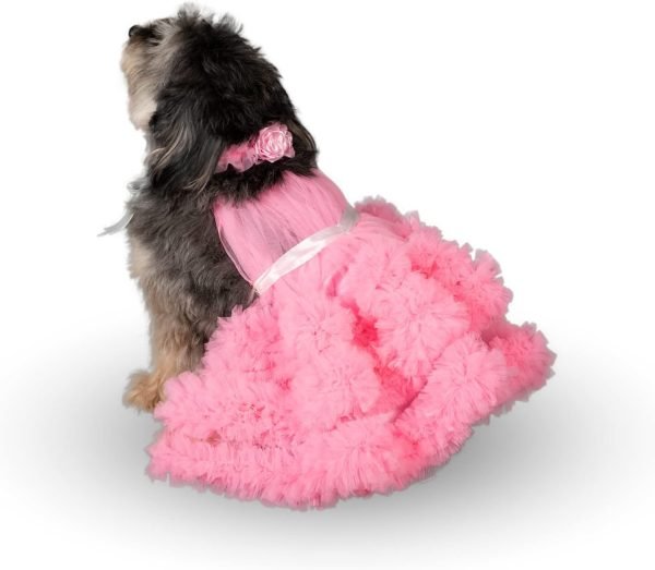 Dog Dress with Lovely Bow Puppy Dress Pet Apparel Dog Clothes for Small and Large Dogs and Cats XL Multi Colored