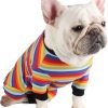 Dog Surgery Recovery Suit Pet Surgical Onesie Long Sleeve After Surgery Wear Pet E-Collar Alternative for Female Male Dog with LegPink Swan/Small