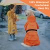 Pet Large Dog Raincoat Apparel Poncho Waterproof for Medium Large Sized for Dog Raincoat (Orange, 5XL)