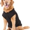 Casual Stretch Comfort Cotton Dog Sweatshirt Sweater Vest for Small Dogs, Medium Dogs, Big Dogs (3X-Large, Black)
